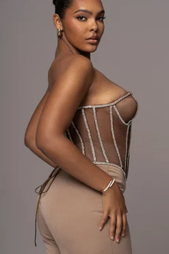 JLUXLABEL Dark Limited Edition Rhinestone Crystal Corset