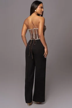 JLUXLABEL Dark Limited Edition Rhinestone Crystal Corset
