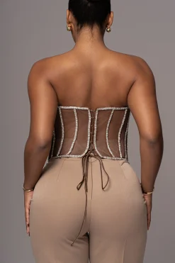 JLUXLABEL Dark Limited Edition Rhinestone Crystal Corset
