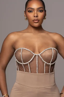 JLUXLABEL Dark Limited Edition Rhinestone Crystal Corset