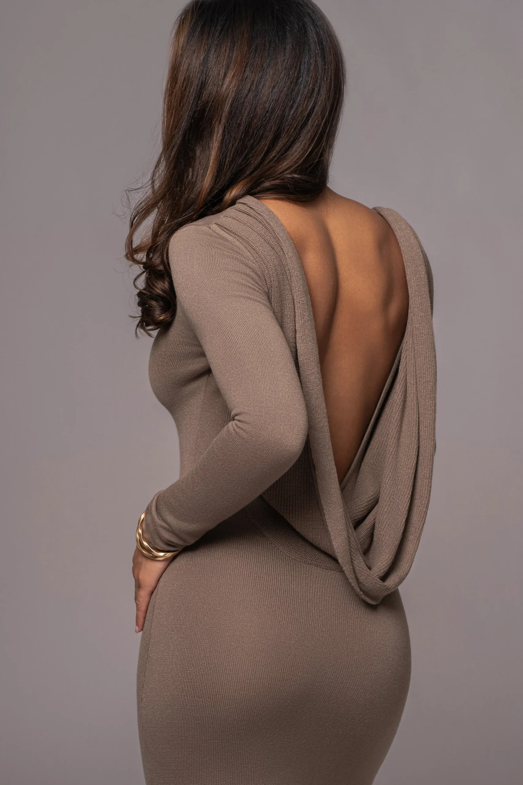 JLUXLABEL Deep Olive Heavenly Knit Maxi Dress