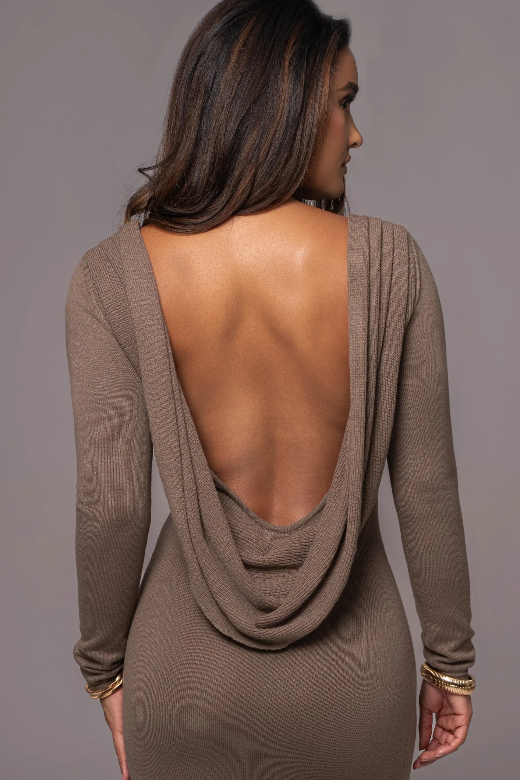 JLUXLABEL Deep Olive Heavenly Knit Maxi Dress