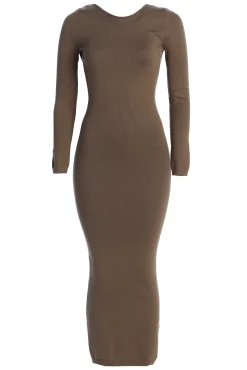 JLUXLABEL Deep Olive Heavenly Knit Maxi Dress