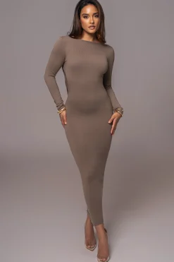 JLUXLABEL Deep Olive Heavenly Knit Maxi Dress