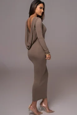 JLUXLABEL Deep Olive Heavenly Knit Maxi Dress