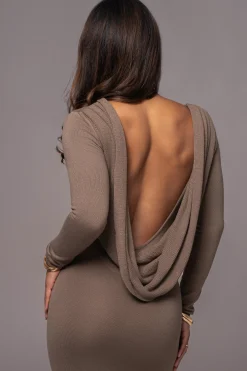 JLUXLABEL Deep Olive Heavenly Knit Maxi Dress