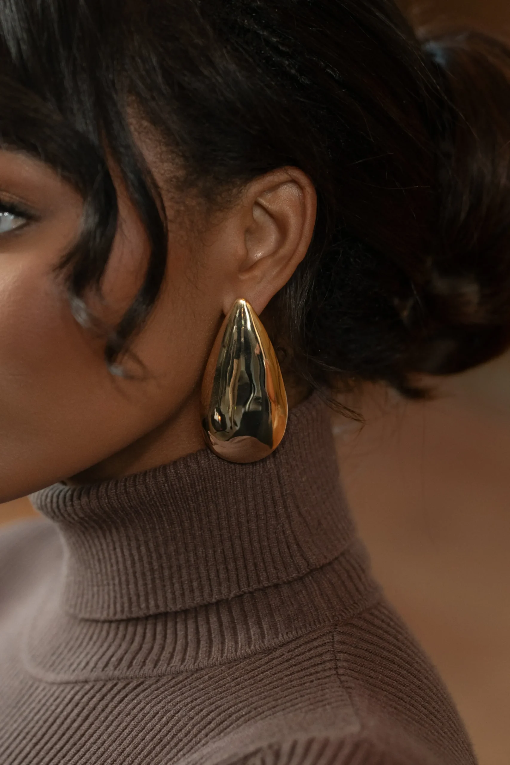 JLUXLABEL Gold Chance Drop Earrings