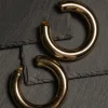 JLUXLABEL Gold Cinema Hoop Earrings