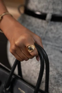 JLUXLABEL Gold Crossover Ring