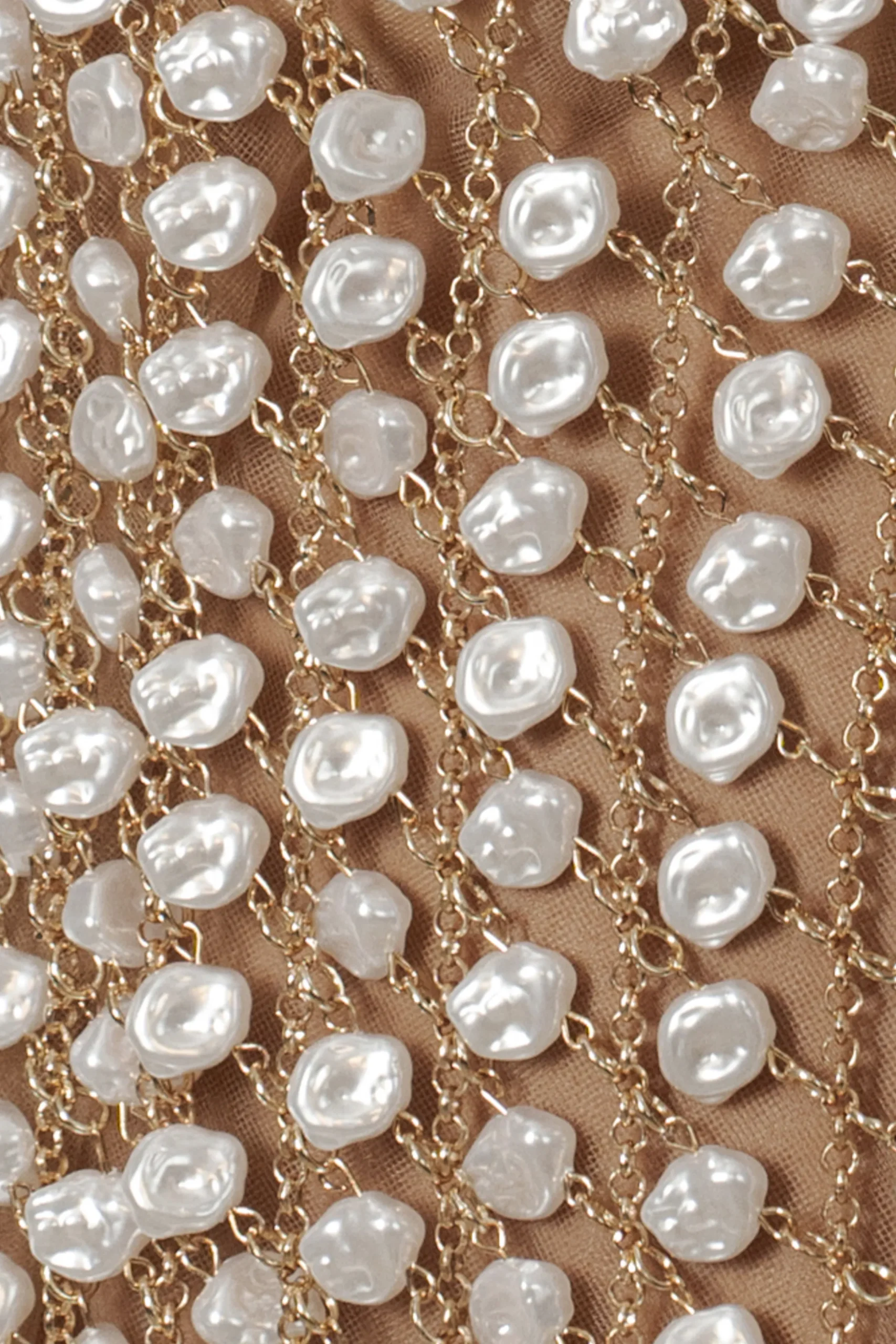 JLUXLABEL Gold Into The Sea Pearl Top