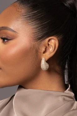 JLUXLABEL Gold Jora Paved Earrings