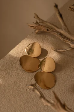JLUXLABEL Gold Magda Dangle Earrings