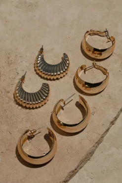 JLUXLABEL Gold Natti Earrings Set