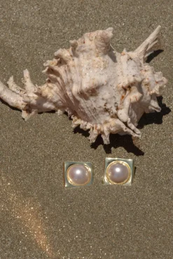 JLUXLABEL Gold Odyssey Pearl Earrings