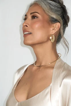 JLUXLABEL Gold Royal Huggie Hoop Earrings