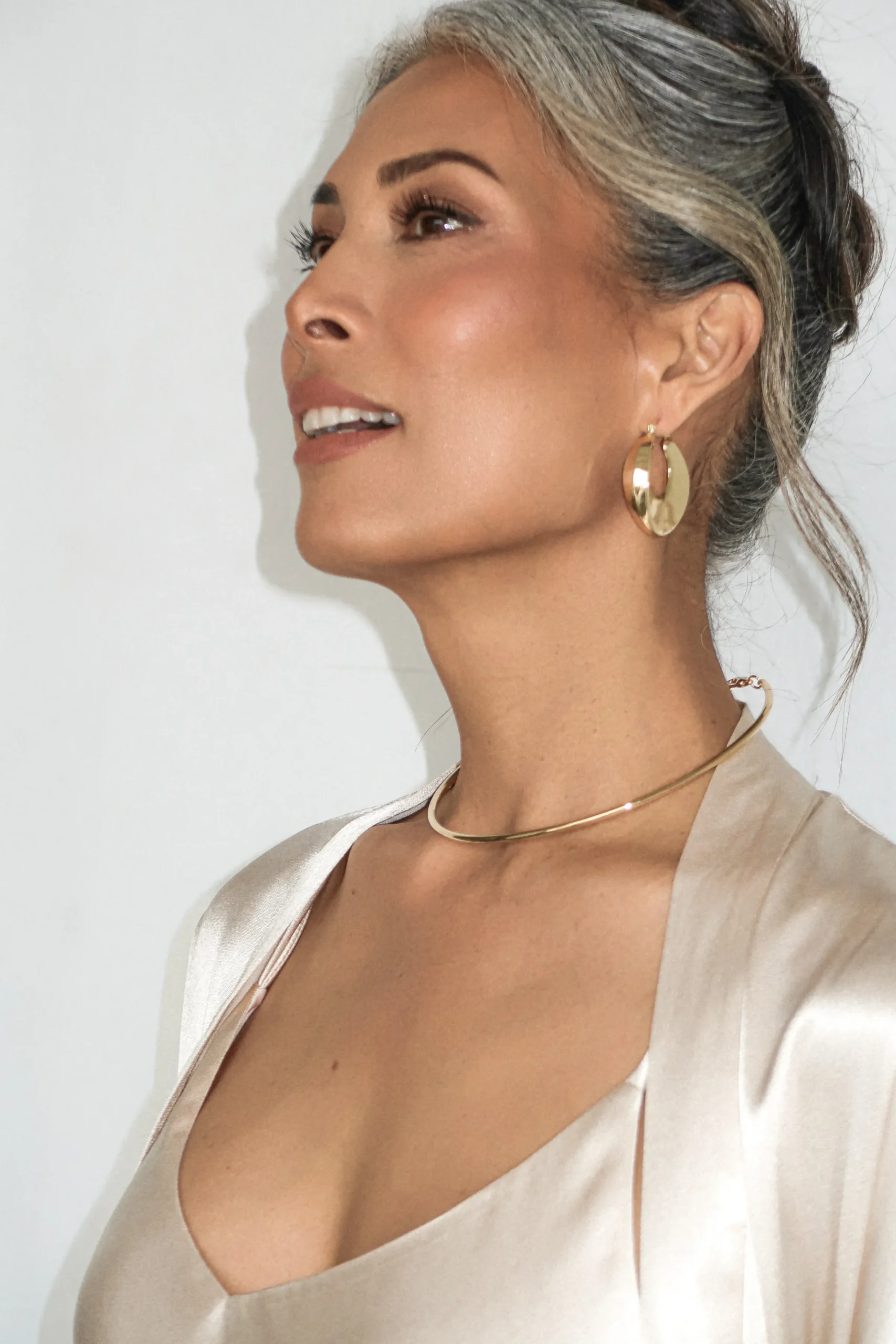 JLUXLABEL Gold Royal Huggie Hoop Earrings