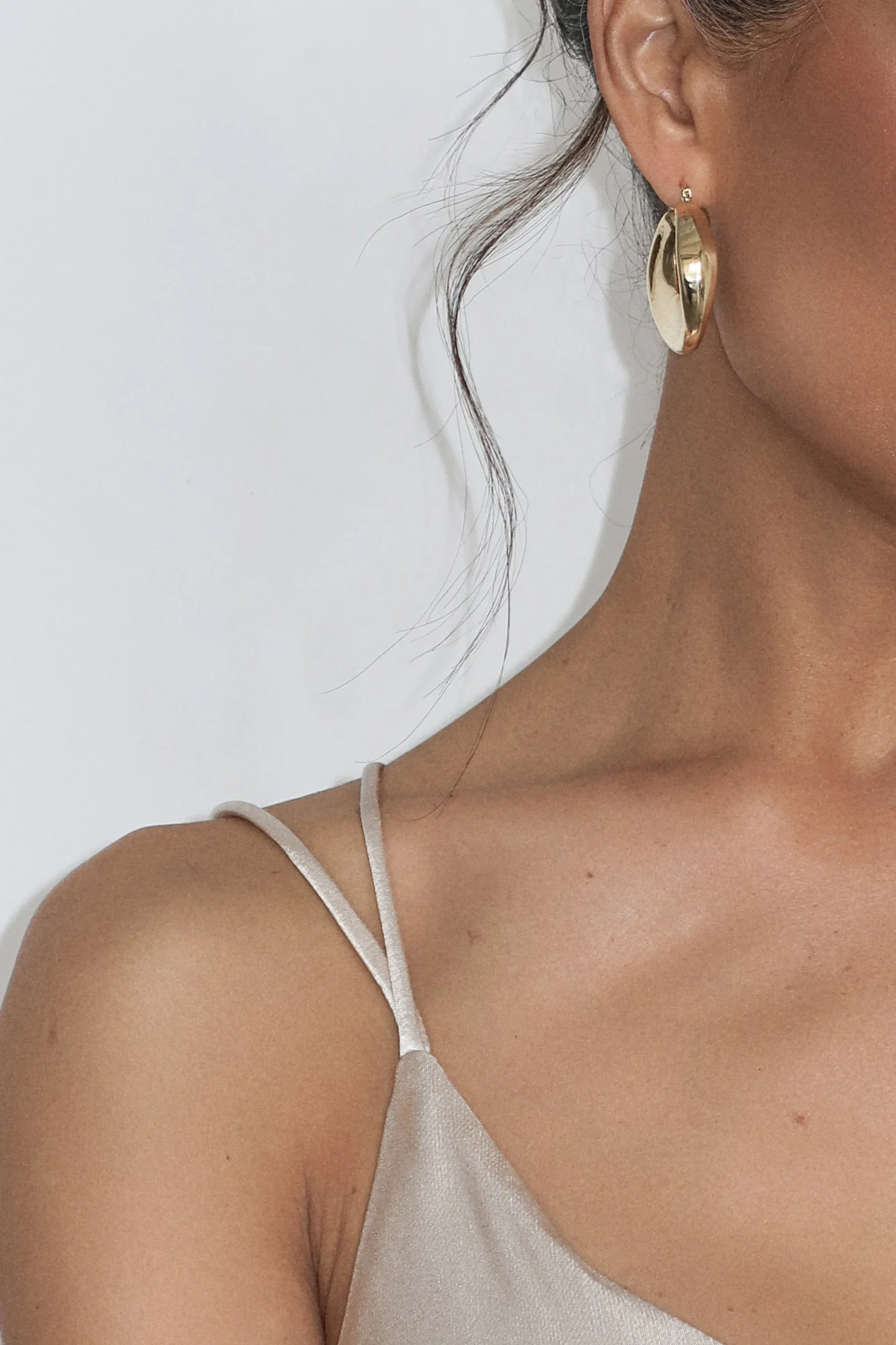 JLUXLABEL Gold Royal Huggie Hoop Earrings