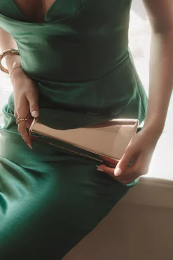 JLUXLABEL Gold Sasha Clutch