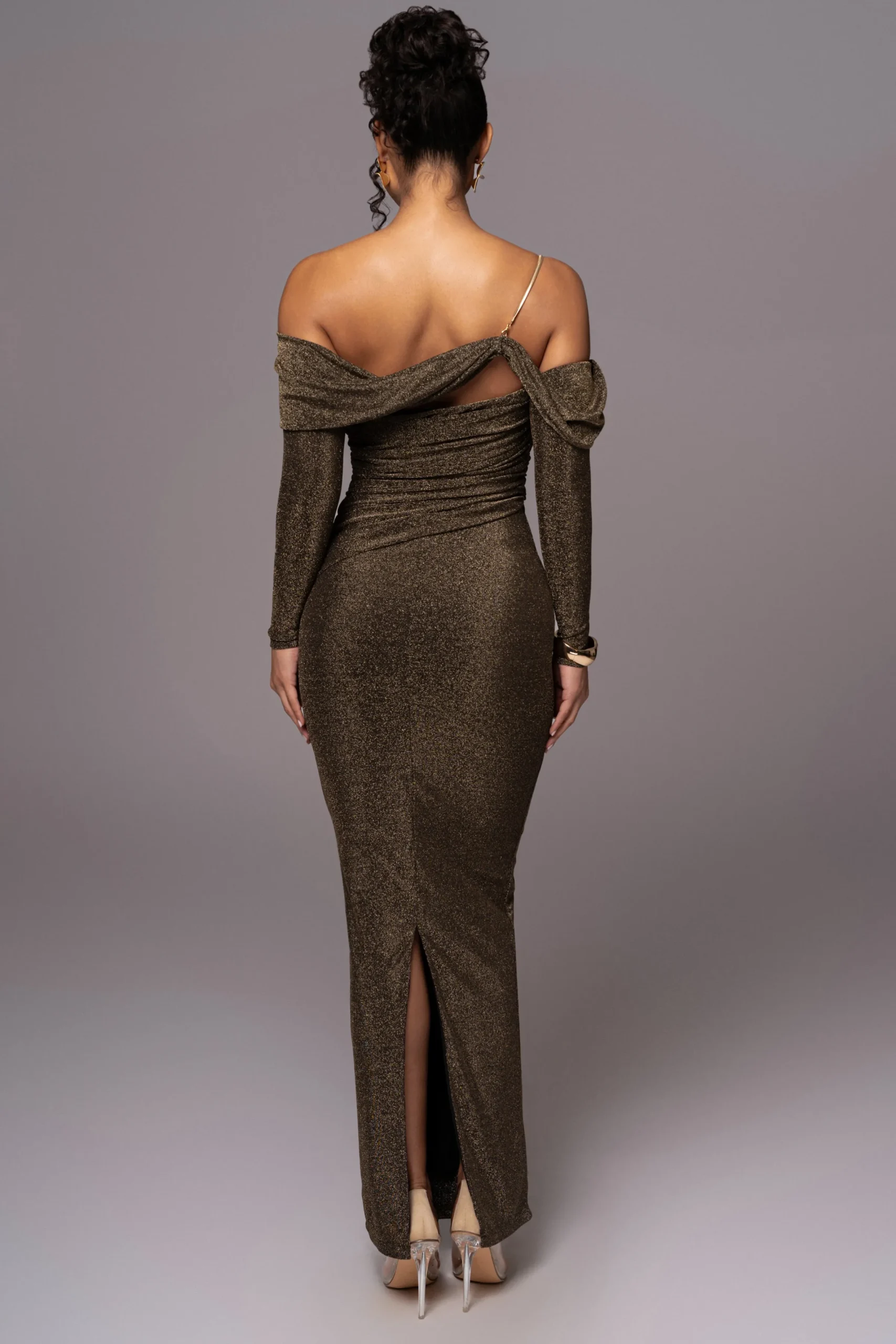 JLUXLABEL Gold Serina Maxi Dress