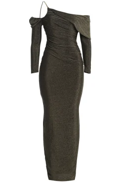 JLUXLABEL Gold Serina Maxi Dress