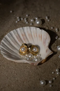 JLUXLABEL Gold Shoreline Earring Set