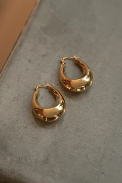 JLUXLABEL Gold Tati Hoop Earrings