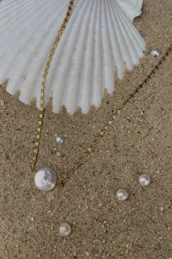 JLUXLABEL Gold Thea Pearl Necklace