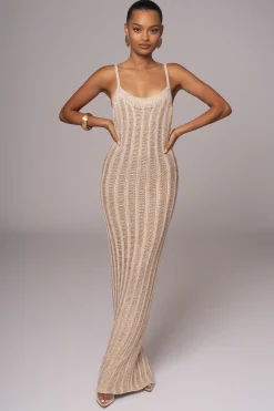 JLUXLABEL Gold Unwind And Reset Maxi Dress
