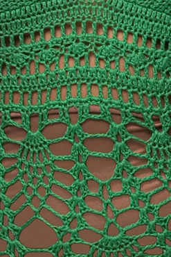 JLUXLABEL Green Great Escape Crochet Maxi Dress