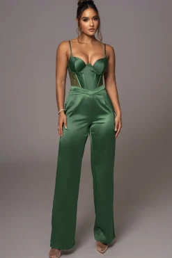 JLUXLABEL Green Incomparable Lace Bodysuit