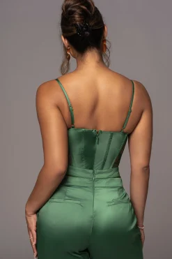 JLUXLABEL Green Incomparable Lace Bodysuit
