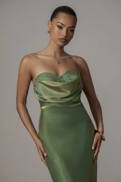 JLUXLABEL Green Iridescent Visions Of You Dress