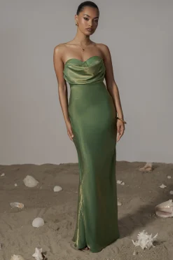 JLUXLABEL Green Iridescent Visions Of You Dress
