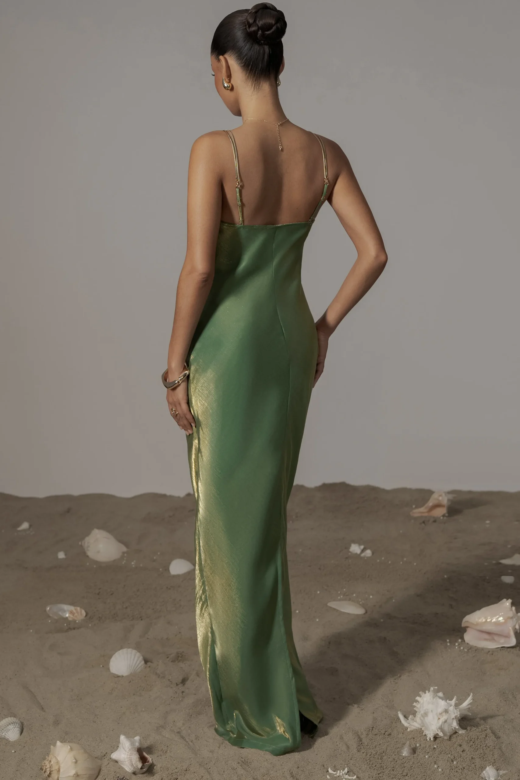 JLUXLABEL Green Iridescent Visions Of You Dress