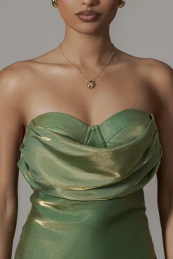JLUXLABEL Green Iridescent Visions Of You Dress