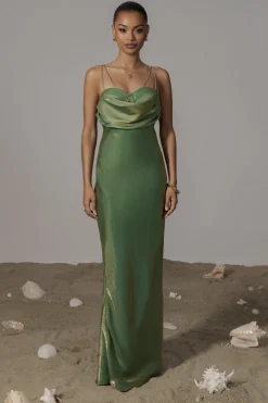 JLUXLABEL Green Iridescent Visions Of You Dress