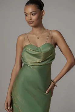 JLUXLABEL Green Iridescent Visions Of You Dress