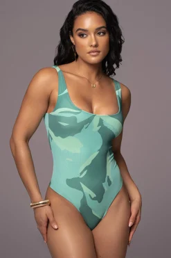 JLUXLABEL Green Private Getaway Mesh Bodysuit