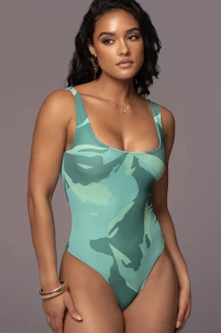 JLUXLABEL Green Private Getaway Mesh Bodysuit