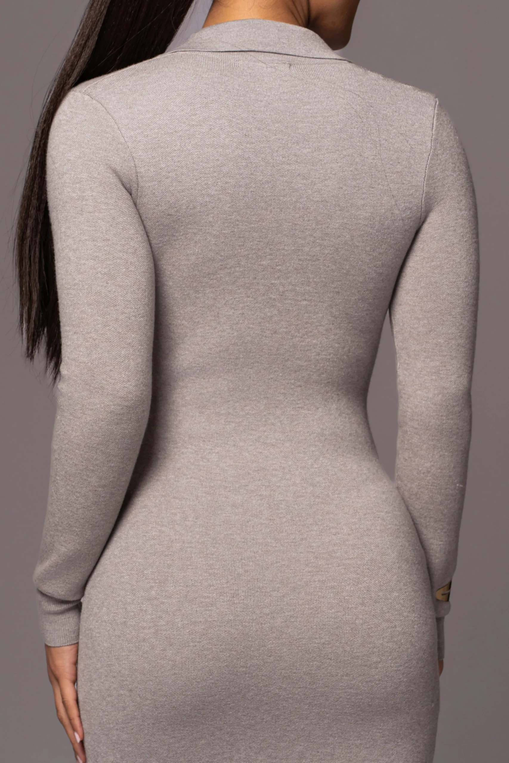 JLUXLABEL Grey Bellinda Collar Maxi Dress