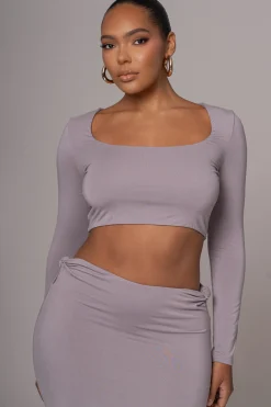 JLUXLABEL Grey Geneva Skirt Set