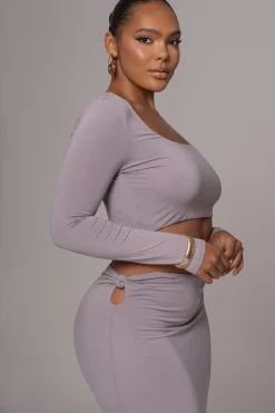 JLUXLABEL Grey Geneva Skirt Set