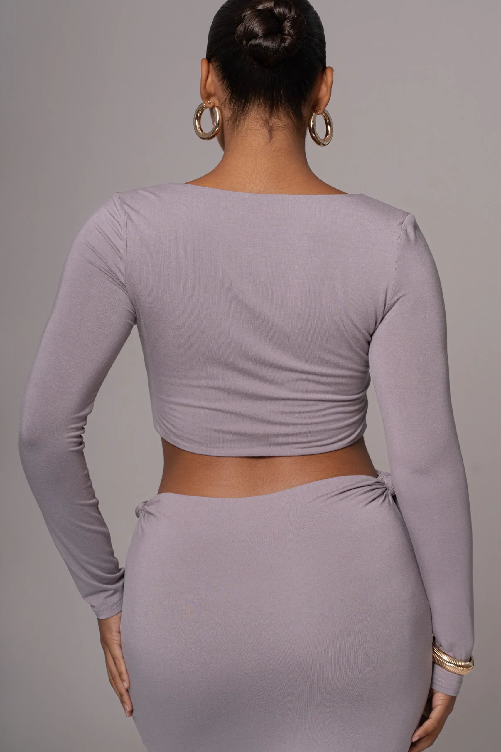 JLUXLABEL Grey Geneva Skirt Set