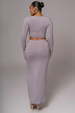 JLUXLABEL Grey Geneva Skirt Set