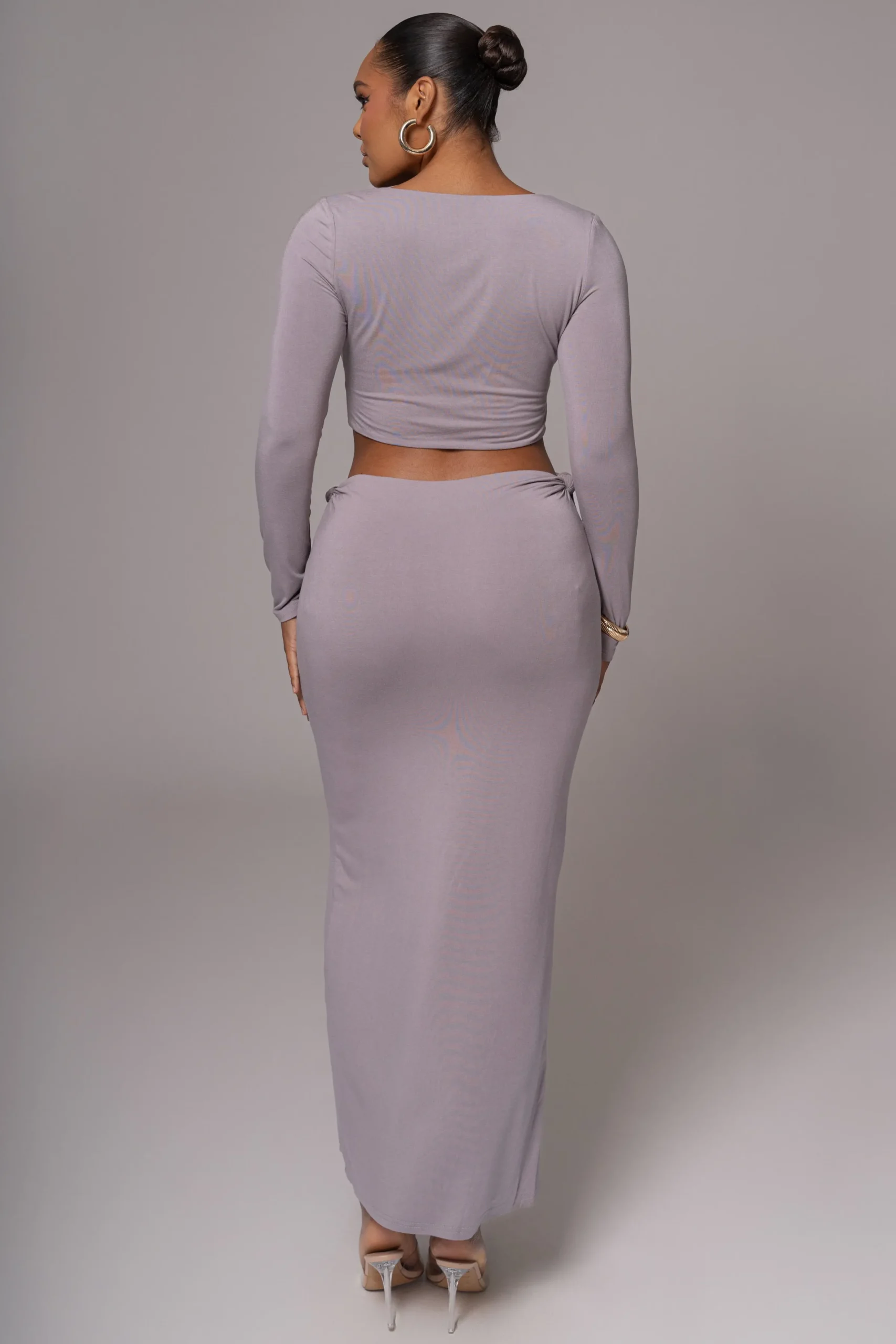 JLUXLABEL Grey Geneva Skirt Set