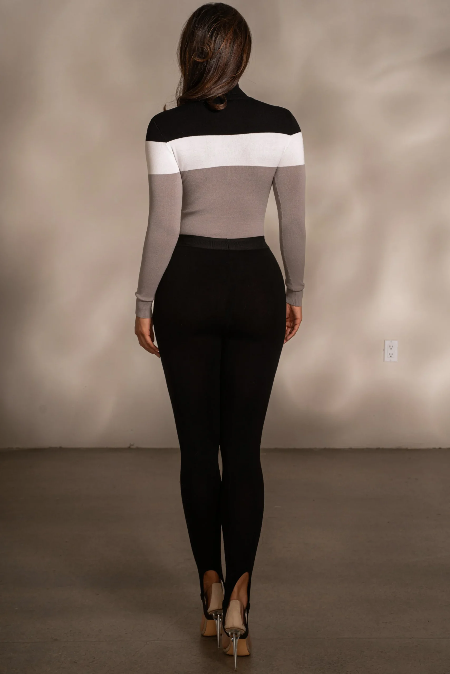 JLUXLABEL Grey Lifestyle Knit Bodysuit