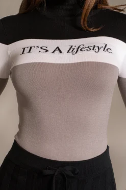 JLUXLABEL Grey Lifestyle Knit Bodysuit