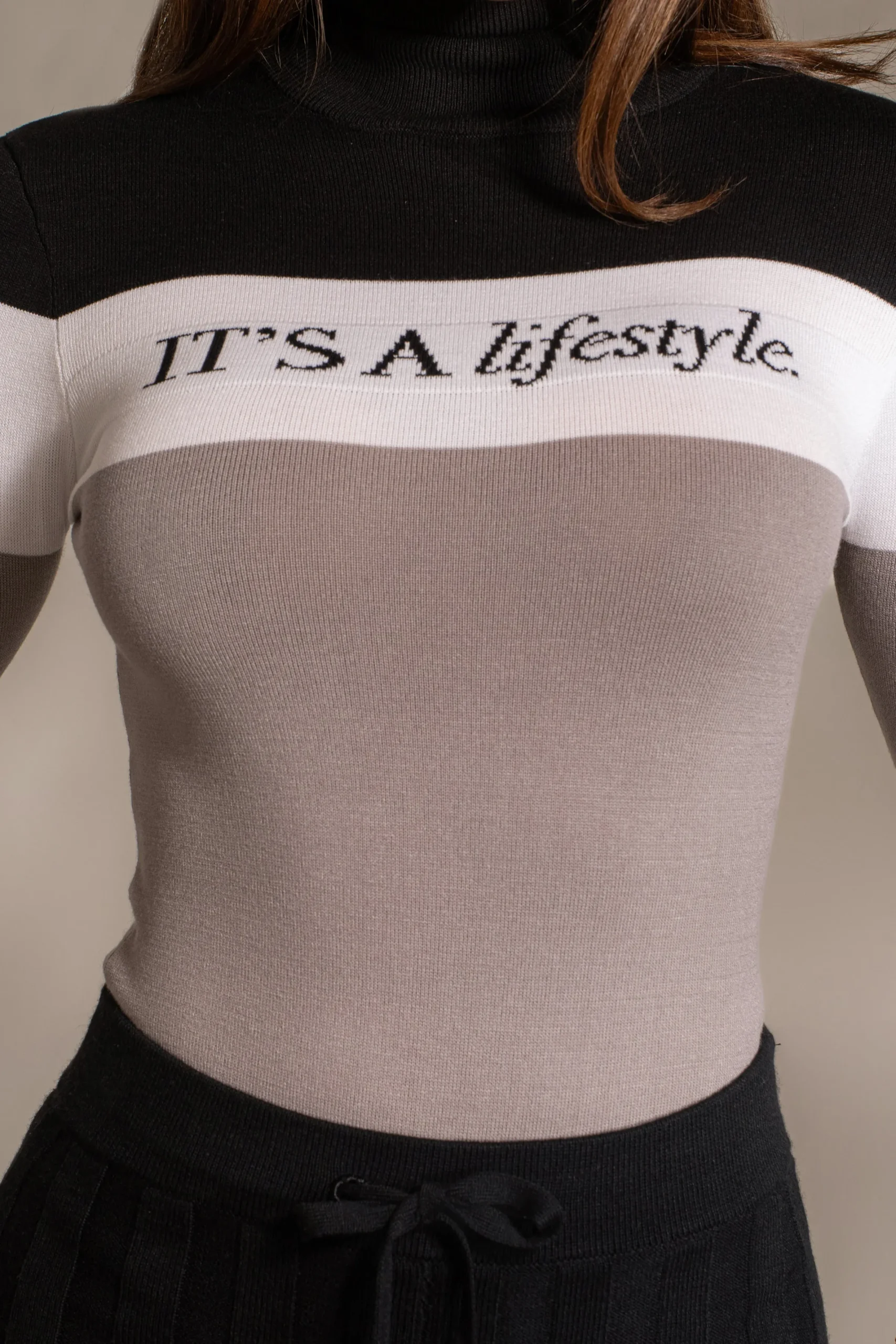 JLUXLABEL Grey Lifestyle Knit Bodysuit