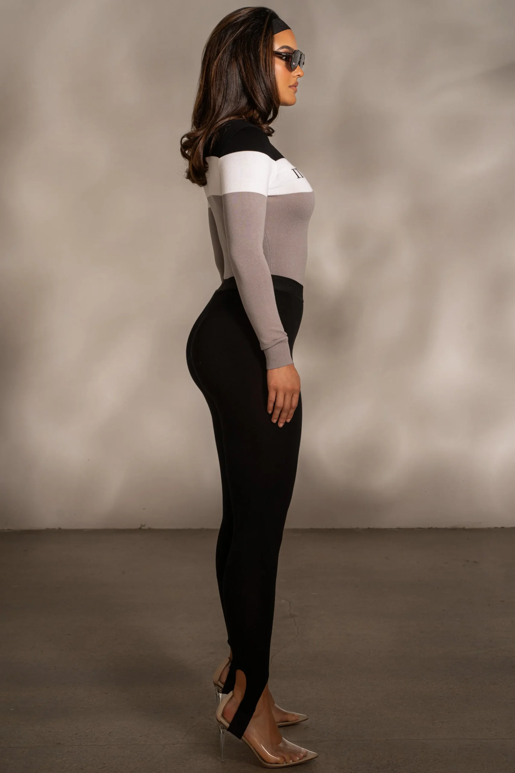 JLUXLABEL Grey Lifestyle Knit Bodysuit