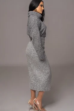 JLUXLABEL Grey New Beginnings Oversized Turtleneck